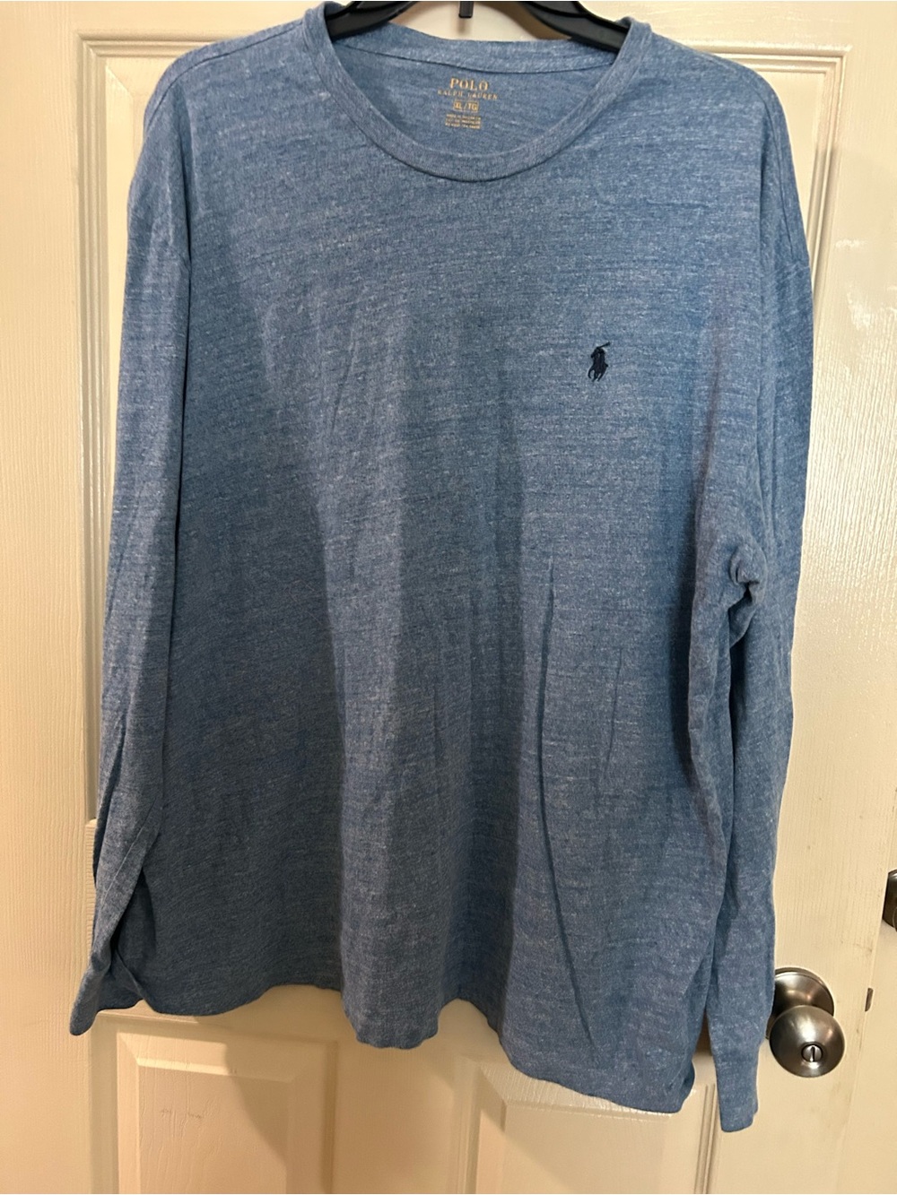 Polo by Ralph Lauren Heather Blue Long-Sleeve Crewneck Shirt